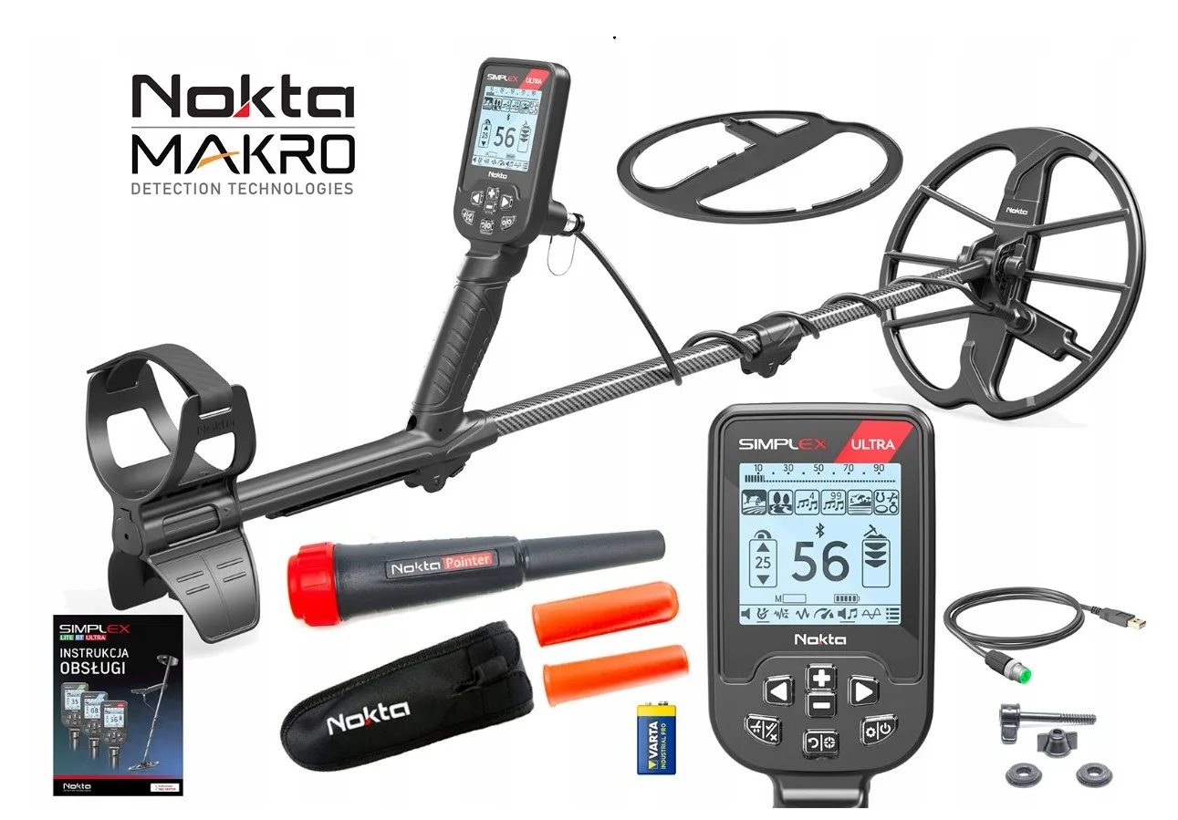 nokta simplex ultra + nokta pointer centrum detektroysty undergroundpassion saper do lasu do wody na plaże Nokta Simplex Ultra DD 28 cm + Nokta pointer - obrazek 1